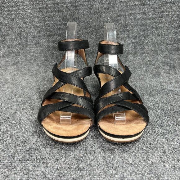 Dansko Veruca Gladiator Sandals Women's Size 8 Black Leather Strappy Comfort - Picture 2 of 13